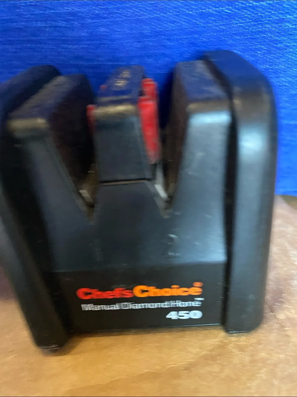 Black Manual Knife Sharpener - 2-Stage Diamond Hone